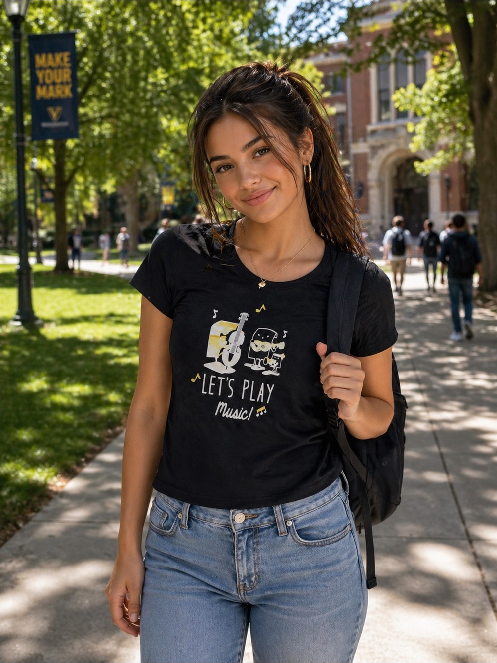 NWOT Let’s play music short sleeve tee